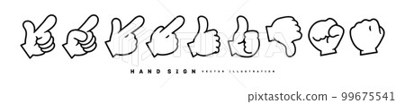 手勢圖標設置像好壞檢查點打孔手 99675541