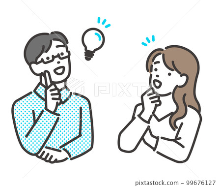 煩惱已解決的夫妻矢量圖素材/家庭/夫妻 煩惱已解決的夫妻矢量圖素材/家庭/夫妻 99676127