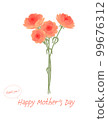 Vector illustration of a bouquet of carnations for mother's day 99676312