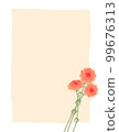 Mother's Day message card template with carnation illustration 99676313