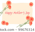 Mother's Day template with carnation illustration (message card/POP) 99676314