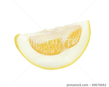 Realistic illustration material of Banpeiyu cut into wedges (watercolor) 99676662