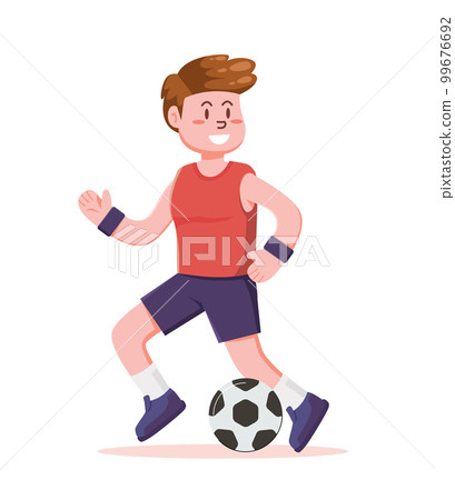 soccer player with the ball. playing football vector illustration soccer player with the ball. playing football vector illustration 99676692