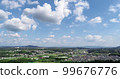 Sky, horizon, cloud, landscape, white clouds, blue sky 99676776