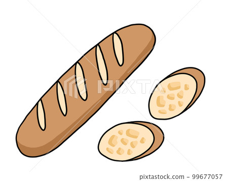 法式麵包的插圖 99677057