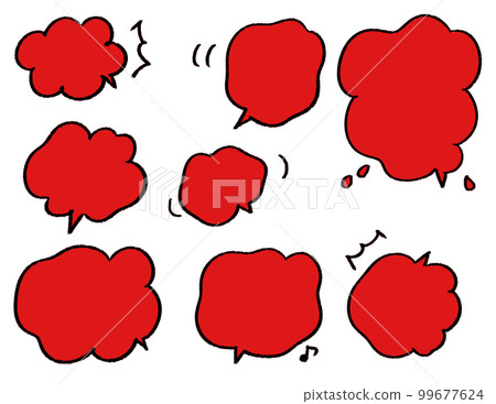 Expressive speech bubble set Expressive speech bubble set 99677624