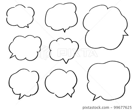 Expressive speech bubble set Expressive speech bubble set 99677625