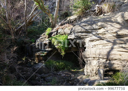 Fudo Falls and Gyoja Cave at Cape Obo, Chiba Prefecture 99677738