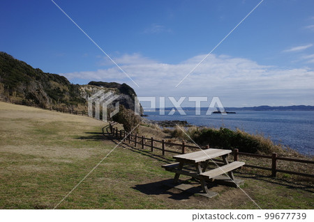 Minami Lawn Park and the blue sea of Obusamisaki, Chiba Prefecture 99677739