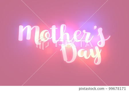 Mother's Day greeting card, 3D rendering of celebrations on special days. 99678171
