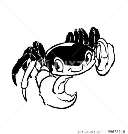 crab illustration single color 99678646