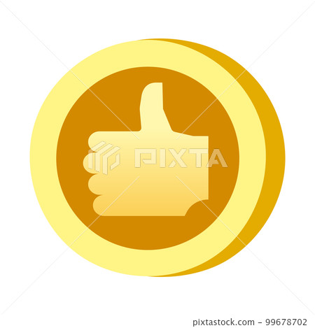 Icon Hand Thumb Up shape. Gambling symbol, object. Vector illustration 99678702