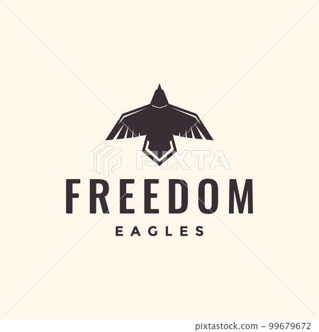 freedom flying launch bird eagle carnivore modern simple polygon logo design vector icon freedom flying launch bird eagle carnivore modern simple polygon logo design vector icon 99679672
