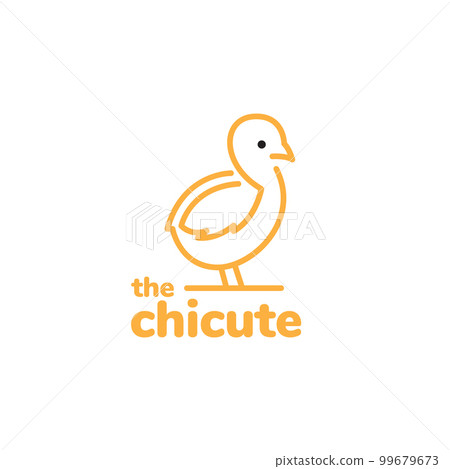 animal cattle poultry chick chicken cute line art logo design vector icon animal cattle poultry chick chicken cute line art logo design vector icon 99679673