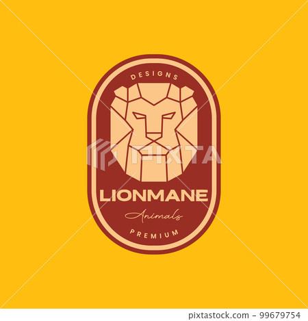 animal beast savanna lion mane polygonal badge vintage logo design vector icon animal beast savanna lion mane polygonal badge vintage logo design vector icon 99679754