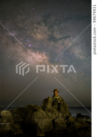 Kitaibaraki City, Ibaraki Prefecture Spring Milky Way on Mount Tenpi 99679931