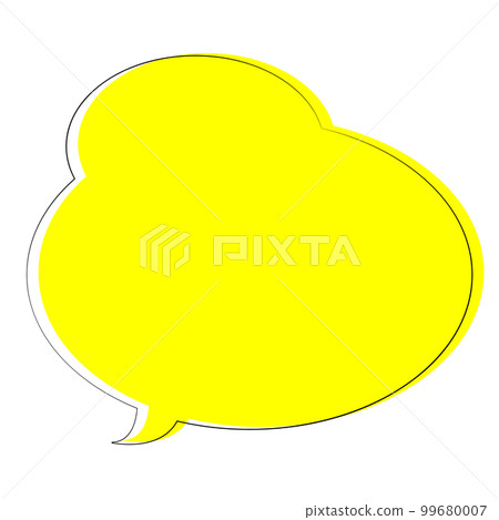 可愛的手寫黃色語音氣泡 可愛的手寫黃色語音氣泡 99680007