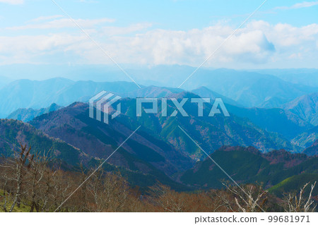 Scenery seen from the mountain trail of Mt. Shakagatake, Nara Prefecture 99681971