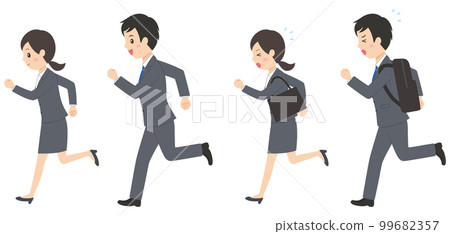奔跑的男人和女人 99682357