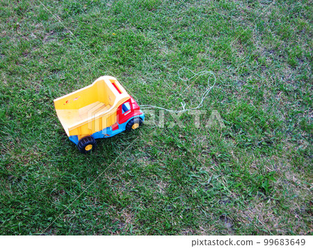 Photo on theme of plastic large children's toy truck Photo on theme of plastic large children's toy truck 99683649