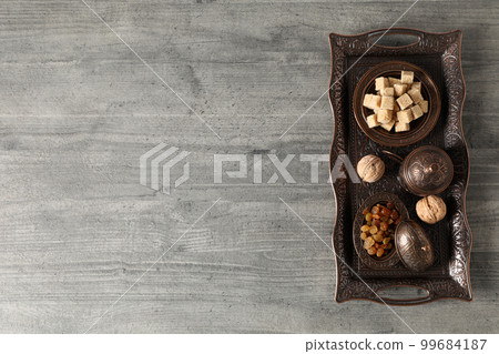 Concept of Muslim holy month Ramadan Kareem, space for text 99684187