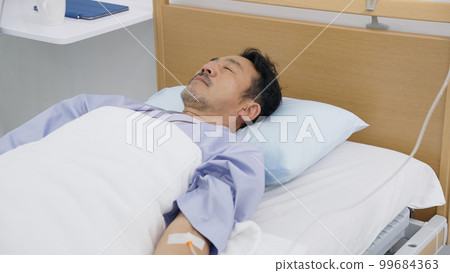 hospital patient sleeping hospital patient sleeping 99684363
