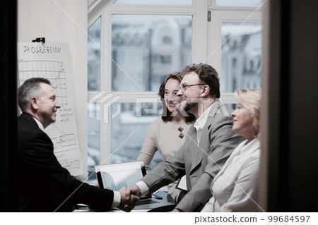 business handshake confident partner in the office business handshake confident partner in the office 99684597