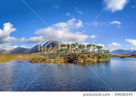 Landscape with lake in Galway county, Ireland Landscape with lake in Galway county, Ireland 99686845