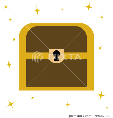 Illustration of a simple treasure chest 99687029