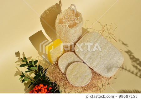 Natural Luffa Sponge. Body scrap with natural sponge . Natural Luffa Sponge. Body scrap with natural sponge . 99687153