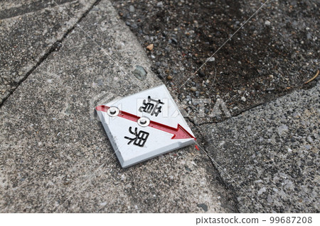 "Boundary Marker" in Imafuku Minami, Joto Ward, Osaka City "Boundary Marker" in Imafuku Minami, Joto Ward, Osaka City 99687208