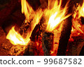 Fire of charcoal fire 99687582