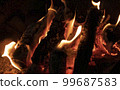 Fire of charcoal fire 99687583