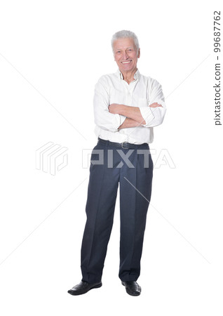 portrait of senior man posing isolated portrait of senior man posing isolated 99687762