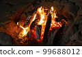 Fire of charcoal fire 99688012