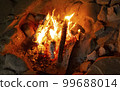 Fire of charcoal fire 99688014