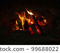 Fire of charcoal fire 99688022
