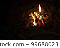 Fire of charcoal fire 99688023