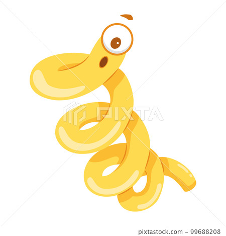 Vector illustration of a Treponema Pallidum bacteria in cartoon style isolated on white background 99688208