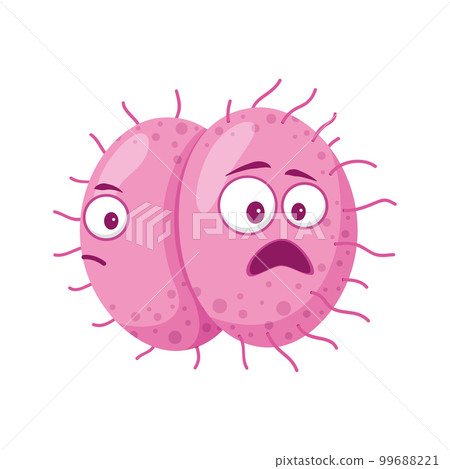 Vector illustration of a Meningococcal Virus in cartoon style isolated on white background Vector illustration of a Meningococcal Virus in cartoon style isolated on white background 99688221
