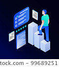 Way to a new job. Vector Illustration 99689251
