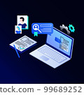 Search for new CVs, Find new resumes. Vector Illustration 99689252