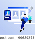 Recruitment Illustration. Recruiter hiring new employees. 99689253