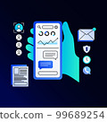 Application for a recruiting manager. Vector Illustration 99689254
