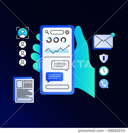 Application for a recruiting manager. Vector Illustration Application for a recruiting manager. Vector Illustration 99689254