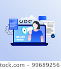 We Are Hiring. Recruitment Illustration 99689256