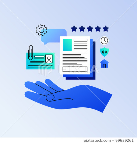 Offers of the best vacancies. Illustration of recruiting Offers of the best vacancies. Illustration of recruiting 99689261