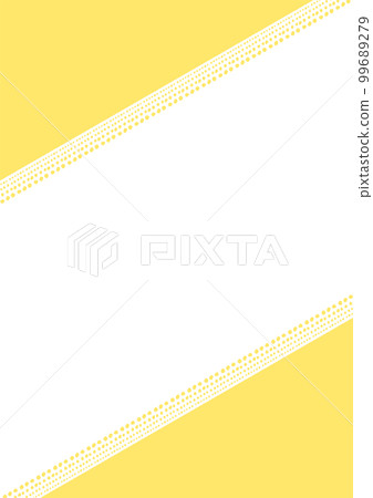 對角放置的手繪裝飾三角形 - 可愛的三分之二背景/框架 - 垂直/A4 比例 99689279