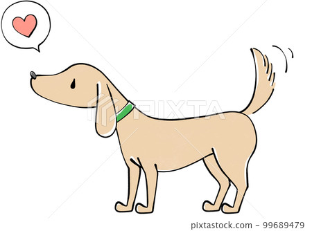 Illustration of a happy dog 99689479