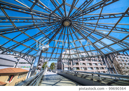 Yokohama cityscape in Japan Overlooking Nakagawa Station in front of Yokohama Municipal Subway 99690364